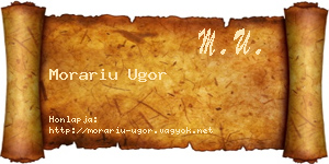 Morariu Ugor névjegykártya